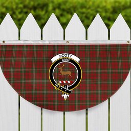 ScotsTee Shop Scottish Scott Crest Tartan Non-Pleated Fan Flag Bunting Banner