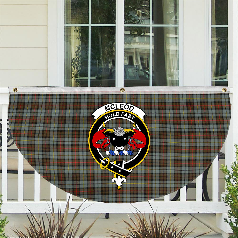 ScotsTee Shop Scottish McLeod of Harris Weathered Crest Tartan Non-Pleated Fan Flag Bunting Banner