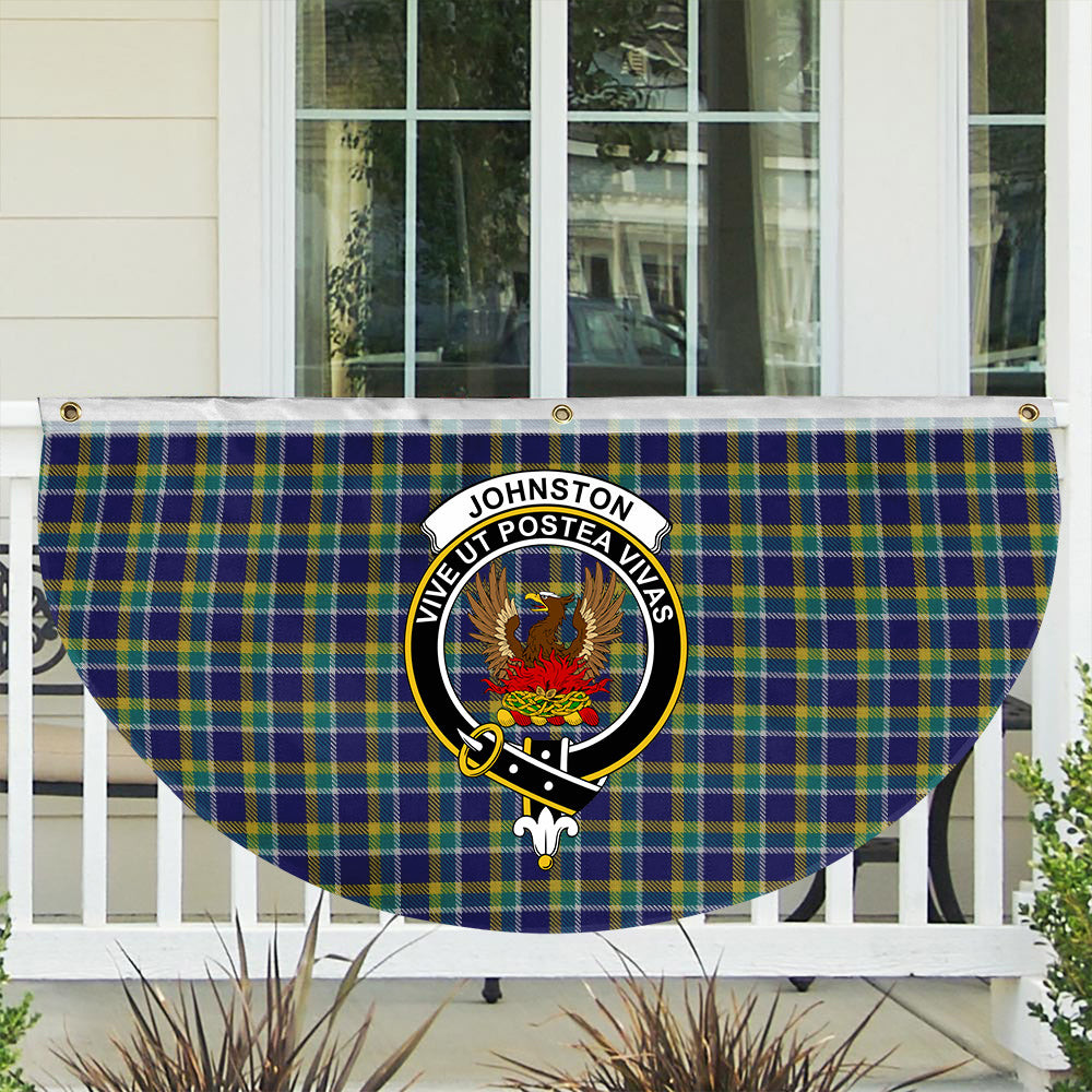 ScotsTee Shop Scottish Johnston Timothy Crest Tartan Non-Pleated Fan Flag Bunting Banner