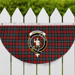 ScotsTee Shop Scottish Livingstone MacLay MacLeay Crest Tartan Non-Pleated Fan Flag Bunting Banner