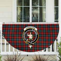 ScotsTee Shop Scottish Livingstone MacLay MacLeay Crest Tartan Non-Pleated Fan Flag Bunting Banner