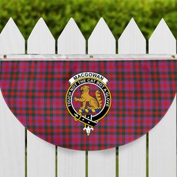 ScotsTee Shop Scottish MacGowan Portrait Modern Crest Tartan Non-Pleated Fan Flag Bunting Banner