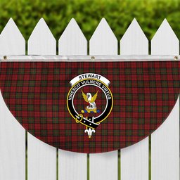 ScotsTee Shop Scottish Stewart of Ardshiel Crest Tartan Non-Pleated Fan Flag Bunting Banner