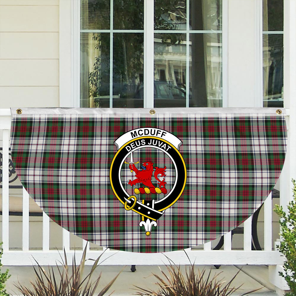 ScotsTee Shop Scottish McDuff Dress Modern Crest Tartan Non-Pleated Fan Flag Bunting Banner