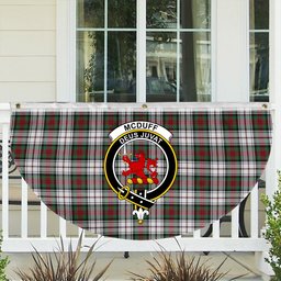 ScotsTee Shop Scottish McDuff Dress Modern Crest Tartan Non-Pleated Fan Flag Bunting Banner