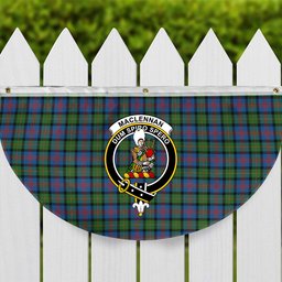 ScotsTee Shop Scottish MacLennan Ancient Crest Tartan Non-Pleated Fan Flag Bunting Banner