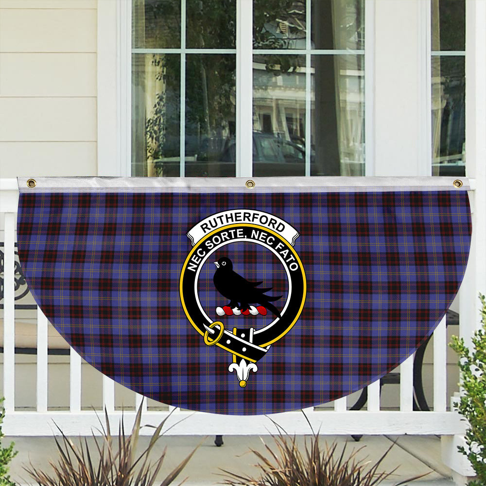 ScotsTee Shop Scottish Rutherford Crest Tartan Non-Pleated Fan Flag Bunting Banner