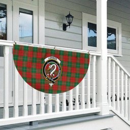 ScotsTee Shop Scottish Lennox Ancient Crest Tartan Non-Pleated Fan Flag Bunting Banner