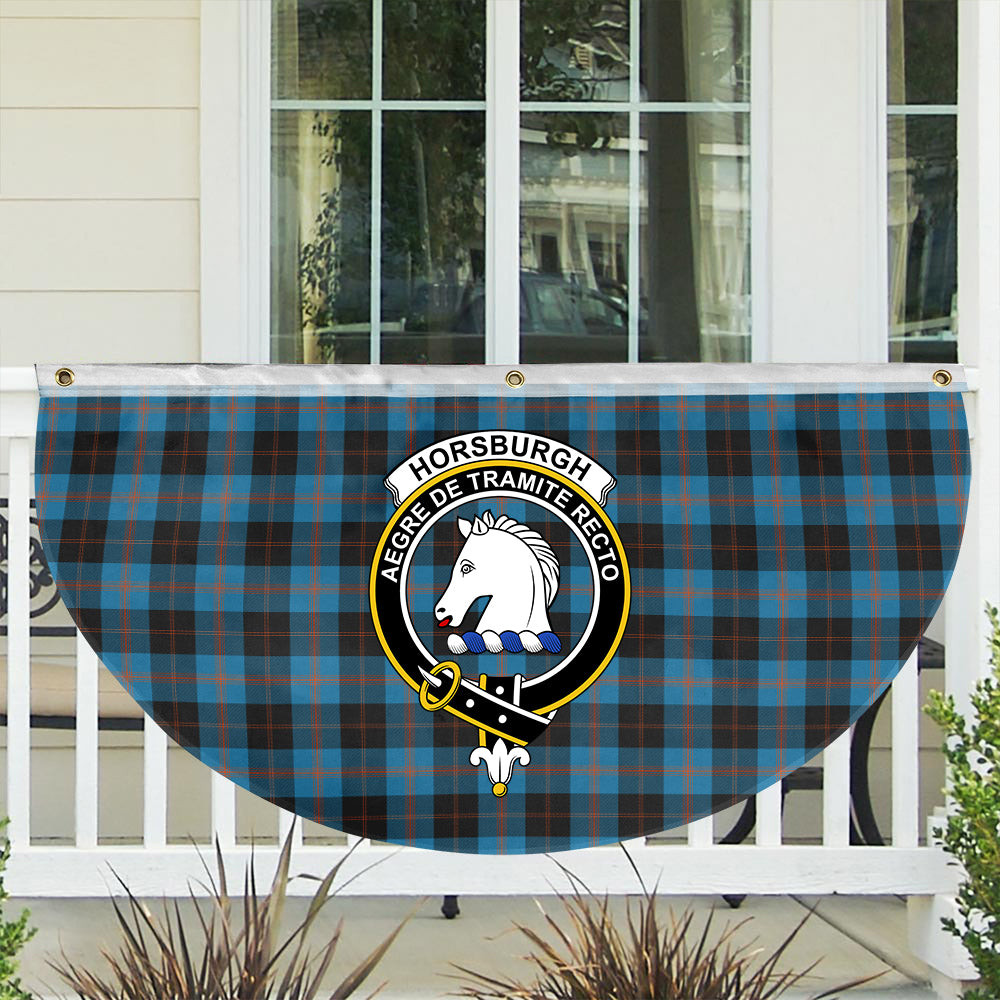 ScotsTee Shop Scottish Horsburgh Crest Tartan Non-Pleated Fan Flag Bunting Banner