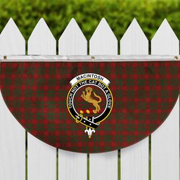 ScotsTee Shop Scottish MacIntosh Red Crest Tartan Non-Pleated Fan Flag Bunting Banner