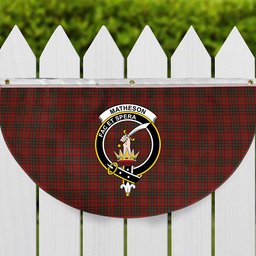 ScotsTee Shop Scottish Matheson Dress Crest Tartan Non-Pleated Fan Flag Bunting Banner
