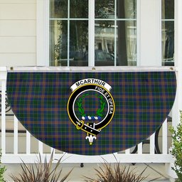 ScotsTee Shop Scottish McAucliffe Crest Tartan Non-Pleated Fan Flag Bunting Banner