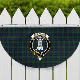 ScotsTee Shop Scottish McCallum Modern Crest Tartan Non-Pleated Fan Flag Bunting Banner