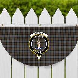 ScotsTee Shop Scottish McKay Weathered Crest Tartan Non-Pleated Fan Flag Bunting Banner