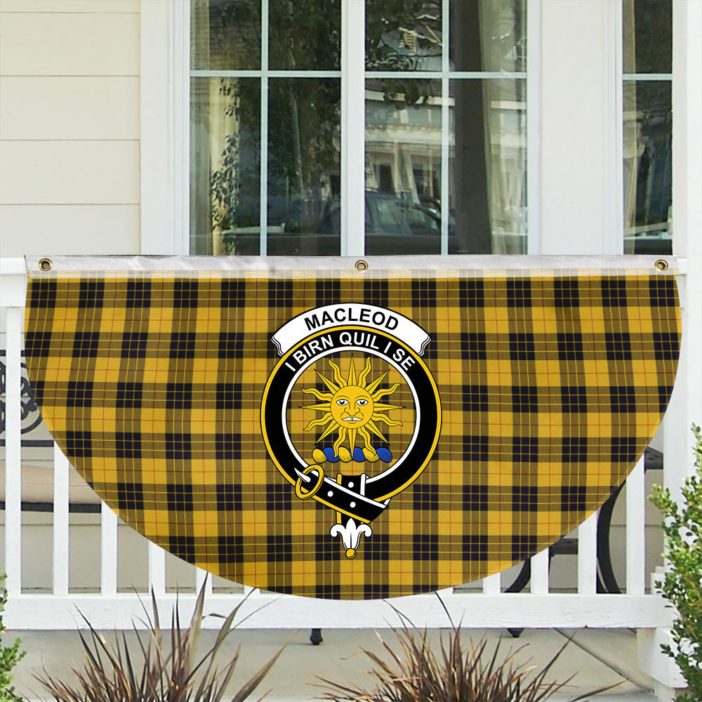 ScotsTee Shop Scottish MacLeod of Lewis Ancient SC Crest Tartan Non-Pleated Fan Flag Bunting Banner