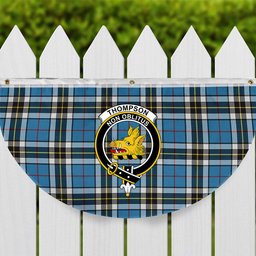 ScotsTee Shop Scottish Thompson Society Crest Tartan Non-Pleated Fan Flag Bunting Banner