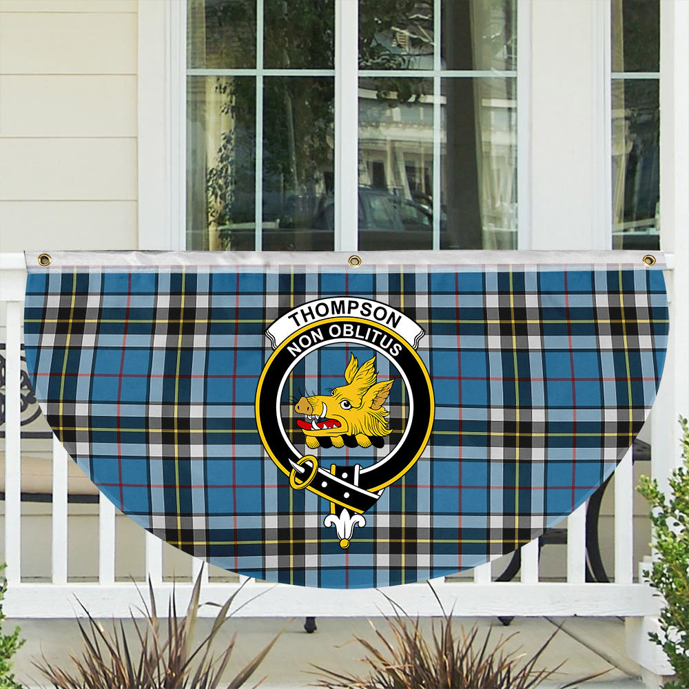 ScotsTee Shop Scottish Thompson Society Crest Tartan Non-Pleated Fan Flag Bunting Banner