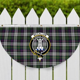 ScotsTee Shop Scottish McCallum Dress Crest Tartan Non-Pleated Fan Flag Bunting Banner