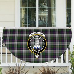 ScotsTee Shop Scottish McCallum Dress Crest Tartan Non-Pleated Fan Flag Bunting Banner