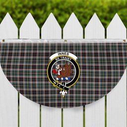 ScotsTee Shop Scottish Innes Dress Crest Tartan Non-Pleated Fan Flag Bunting Banner
