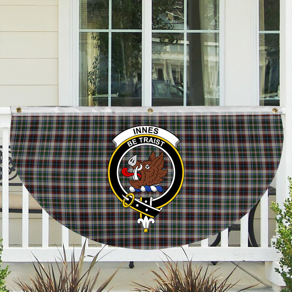 ScotsTee Shop Scottish Innes Dress Crest Tartan Non-Pleated Fan Flag Bunting Banner