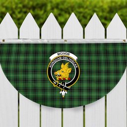 ScotsTee Shop Scottish McIvor Hunting Ancient Crest Tartan Non-Pleated Fan Flag Bunting Banner