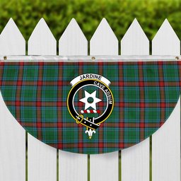ScotsTee Shop Scottish Jardine Dress Ancient Crest Tartan Non-Pleated Fan Flag Bunting Banner