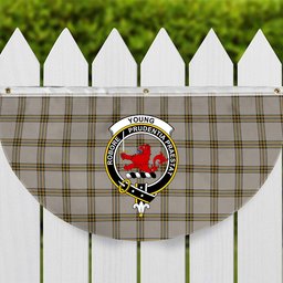 ScotsTee Shop Scottish Young in Australia Crest Tartan Non-Pleated Fan Flag Bunting Banner