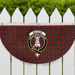 ScotsTee Shop Scottish MacLean 2 Crest Tartan Non-Pleated Fan Flag Bunting Banner