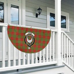 ScotsTee Shop Scottish Leask Modern Crest Tartan Non-Pleated Fan Flag Bunting Banner