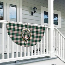 ScotsTee Shop Scottish Ross Arisaid Modern Crest Tartan Non-Pleated Fan Flag Bunting Banner