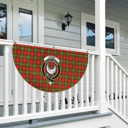 ScotsTee Shop Scottish Leask SC Crest Tartan Non-Pleated Fan Flag Bunting Banner