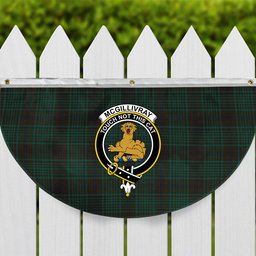 ScotsTee Shop Scottish McGillivray Hunting Modern Crest Tartan Non-Pleated Fan Flag Bunting Banner
