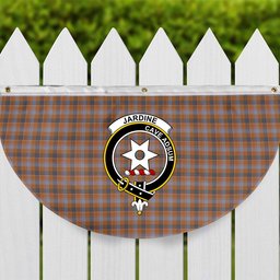 ScotsTee Shop Scottish Jardine of Castlemilk Ancient Crest Tartan Non-Pleated Fan Flag Bunting Banner