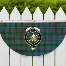 ScotsTee Shop Scottish Wood Ancient Clan Crest Tartan Non-Pleated Fan Flag Bunting Banner