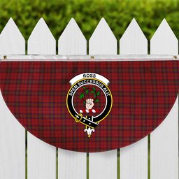 ScotsTee Shop Scottish Ross Old Crest Tartan Non-Pleated Fan Flag Bunting Banner