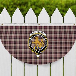 ScotsTee Shop Scottish MacPherson Hunting Ancient Crest Tartan Non-Pleated Fan Flag Bunting Banner