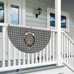 ScotsTee Shop Scottish Wallace Dress Crest Tartan Non-Pleated Fan Flag Bunting Banner