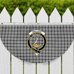 ScotsTee Shop Scottish Wallace Dress Crest Tartan Non-Pleated Fan Flag Bunting Banner