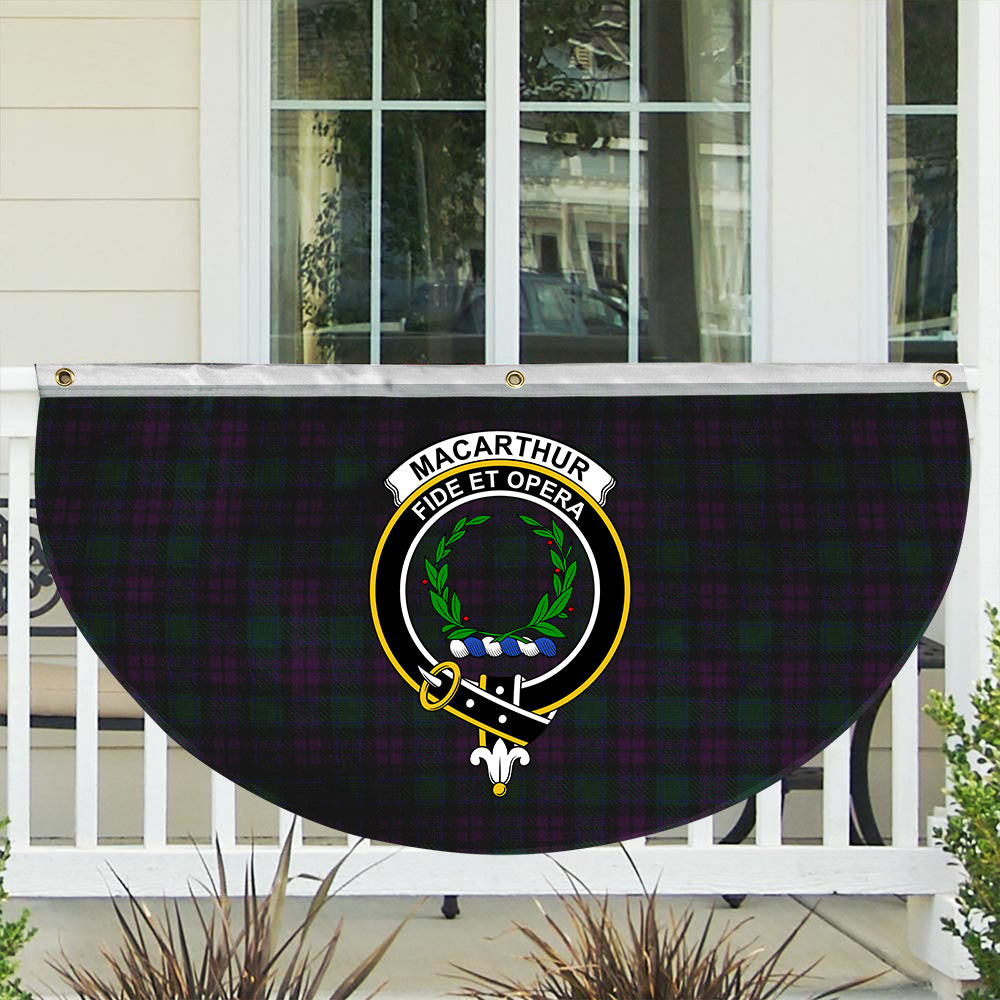 ScotsTee Shop Scottish MacArthur of Milton Hunting Crest Tartan Non-Pleated Fan Flag Bunting Banner