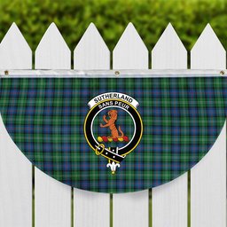 ScotsTee Shop Scottish Sutherland Old Ancient Crest Tartan Non-Pleated Fan Flag Bunting Banner