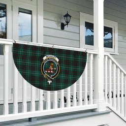ScotsTee Shop Scottish McAuley of Lewis Modern Crest Tartan Non-Pleated Fan Flag Bunting Banner