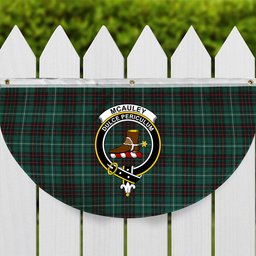 ScotsTee Shop Scottish McAuley of Lewis Modern Crest Tartan Non-Pleated Fan Flag Bunting Banner