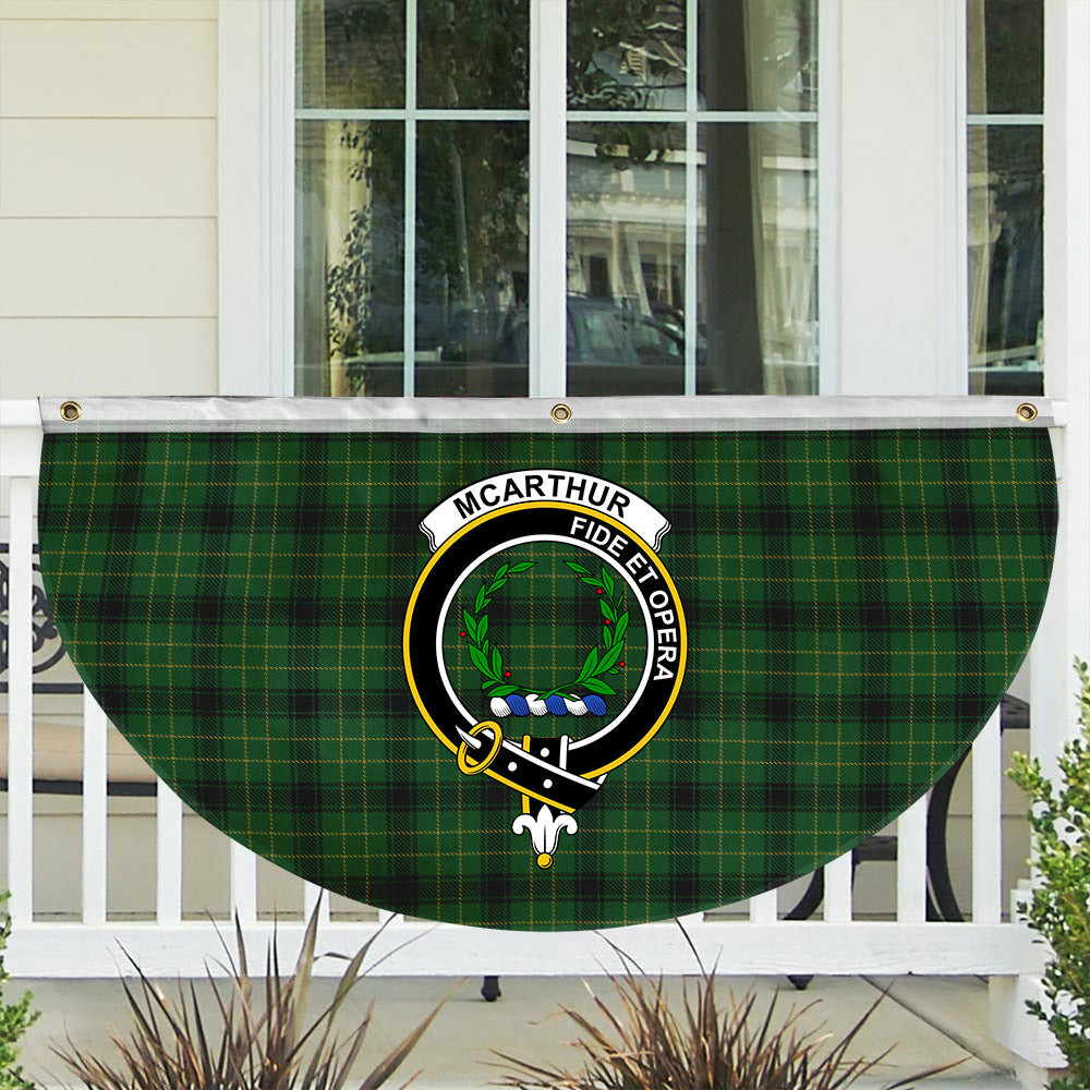 ScotsTee Shop Scottish McArthur Highland Crest Tartan Non-Pleated Fan Flag Bunting Banner