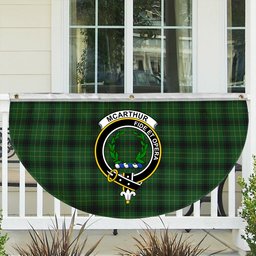 ScotsTee Shop Scottish McArthur Highland Crest Tartan Non-Pleated Fan Flag Bunting Banner