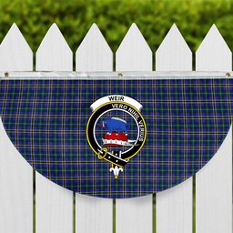 ScotsTee Shop Scottish Weir Modern SC Crest Tartan Non-Pleated Fan Flag Bunting Banner