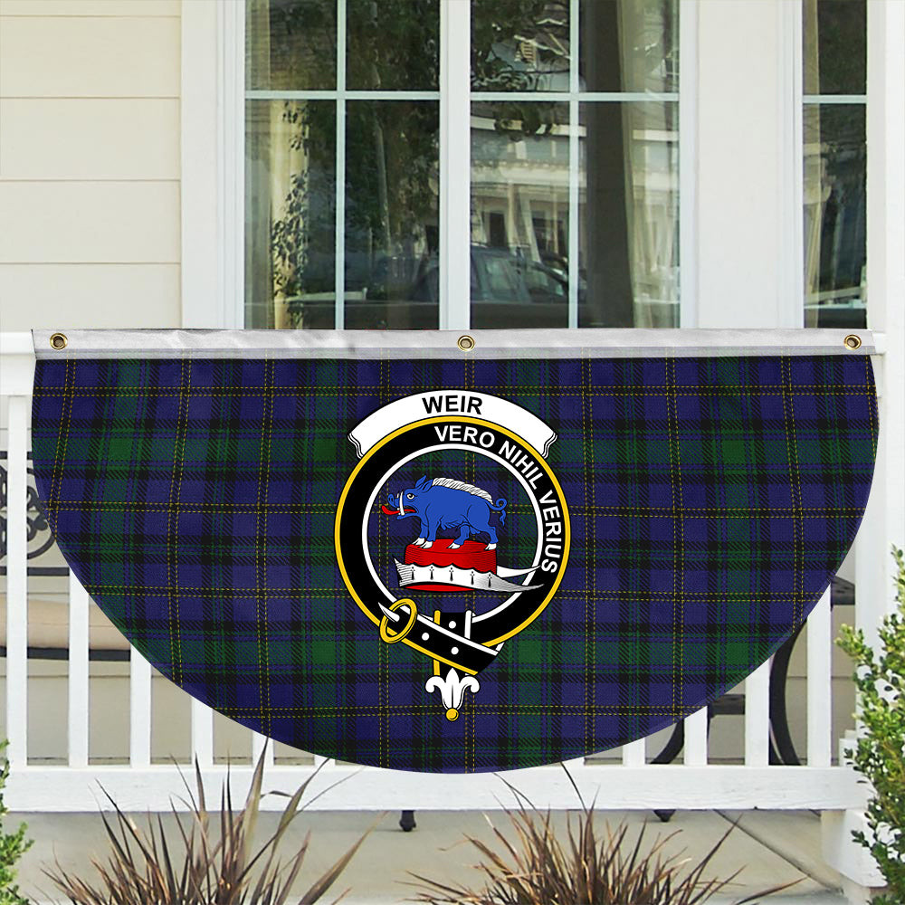 ScotsTee Shop Scottish Weir Modern Crest Tartan Non-Pleated Fan Flag Bunting Banner