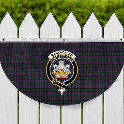 ScotsTee Shop Scottish MacLachlan Hunting Crest Tartan Non-Pleated Fan Flag Bunting Banner