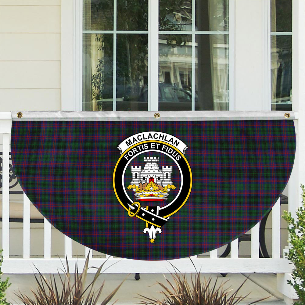 ScotsTee Shop Scottish MacLachlan Hunting Crest Tartan Non-Pleated Fan Flag Bunting Banner