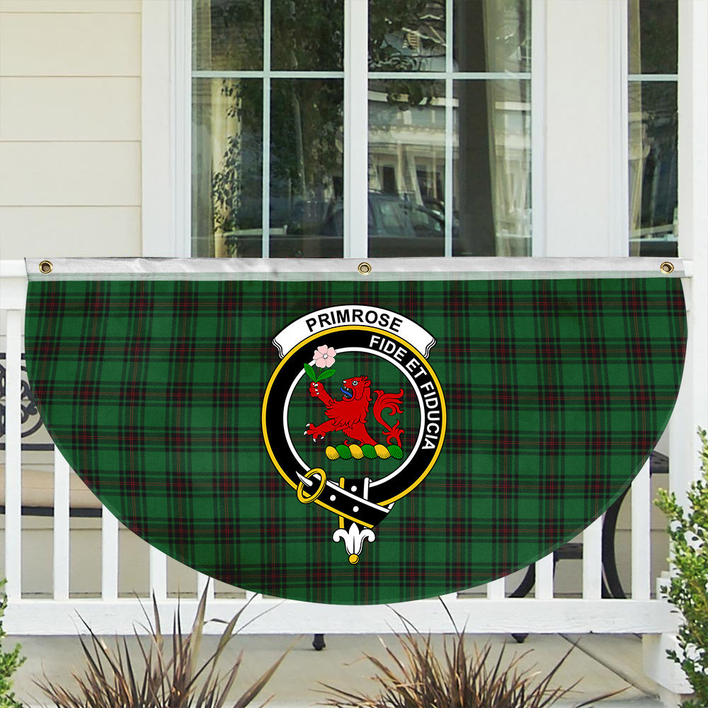 ScotsTee Shop Scottish Primrose Crest Tartan Non-Pleated Fan Flag Bunting Banner